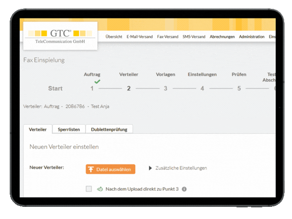 Fax-Mailings einfach versenden