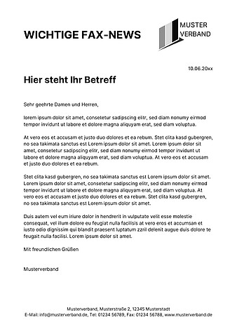 Fax Beispiel Informationsfax